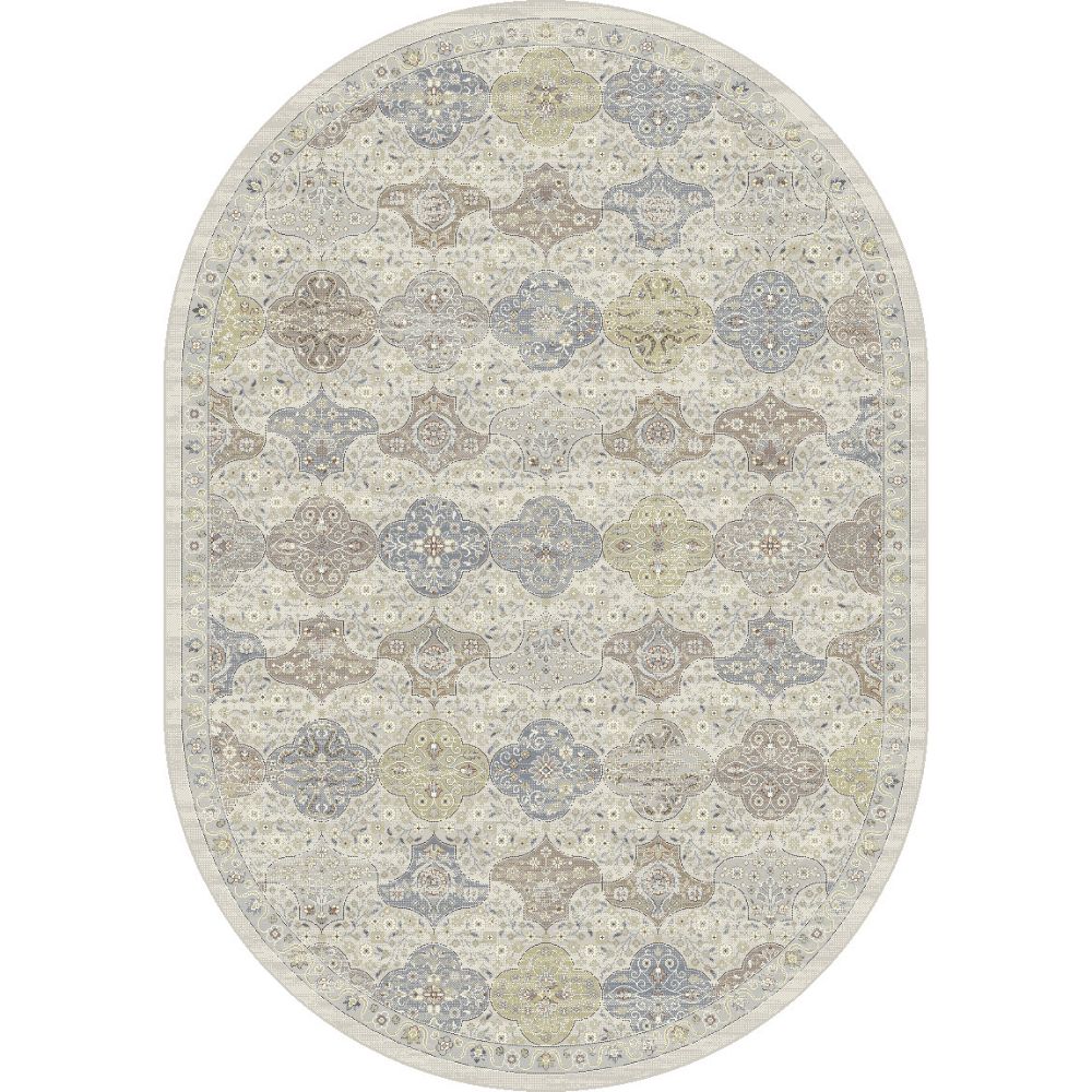 Dynamic Rugs 57279-9295 Ancient Garden 2.7 Ft. X 4.7 Ft. Oval Rug in Cream/Multi